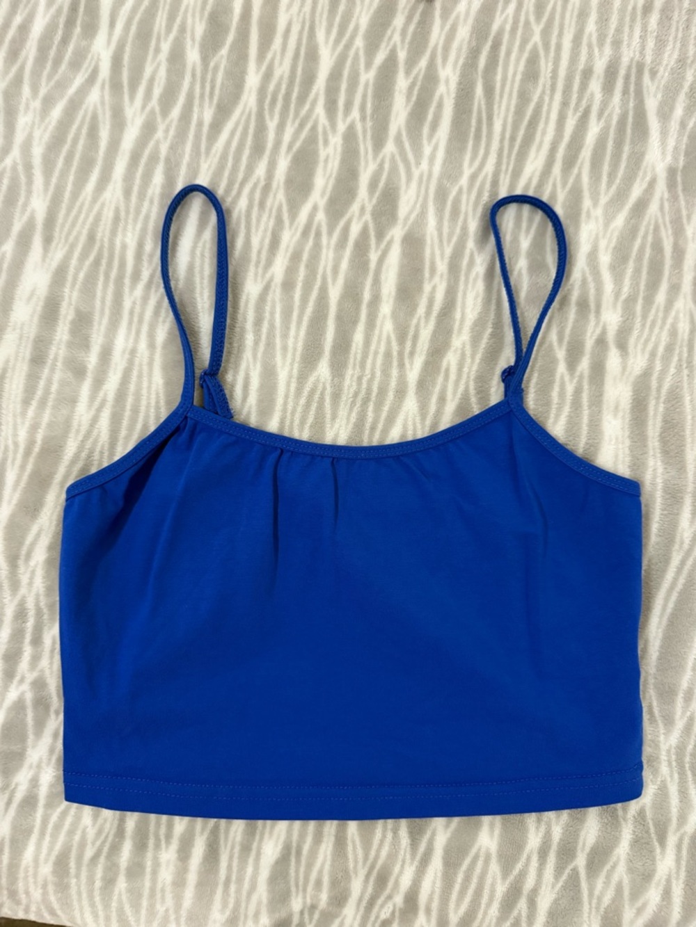 SHEIN Royal Blue Spaghetti Strap Crop Tank Top